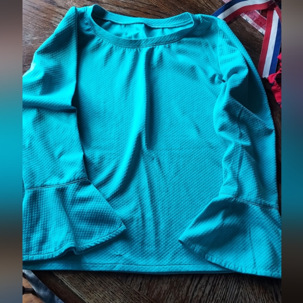 Custom-Made Women's Aqua Pullover Blouse/Tee